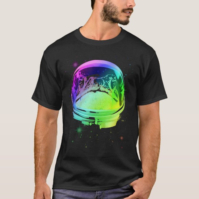 Camiseta Astronauta sapo No Capacete Espacial (Frente)