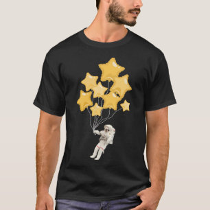 Camiseta Astronauta Seguindo Para Estrelas Diversão Da Tra 