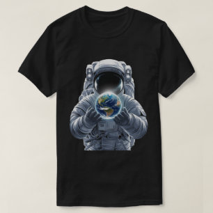 Camiseta Astronauta Segurando a Terra