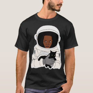 Camiseta Astronauta segurando gato