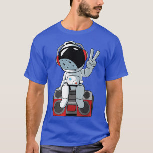Camiseta Astronauta senta no gravador T-Shirt
