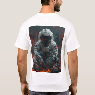 Camiseta Astronauta Sentado na Camisa-Lua