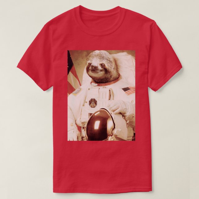 Camiseta Astronauta Sloth Classic 1 (Frente do Design)