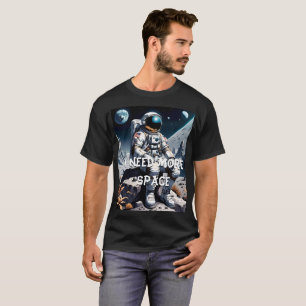 Camiseta Astronauta sobre a Lua Engraçado Dizendo