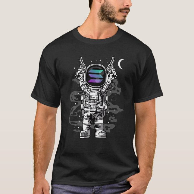 Camiseta Astronauta Solana Moin Sol Até O Token Cripto Da L (Frente)