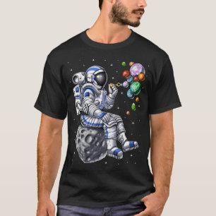 Camiseta Astronauta Soprando Bolhas