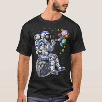 Camiseta Astronauta Soprando Bolhas