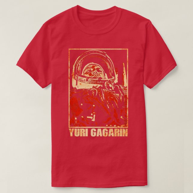 Camiseta Astronauta soviético do Cosmonauta Yuri Gagarin10 (Frente do Design)