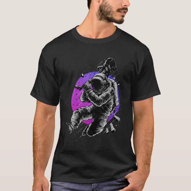 Camiseta Astronauta Spacotado Aestético Vaporwave Space Gui (Frente)