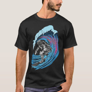 Camiseta Astronauta Surfer Na moda Space