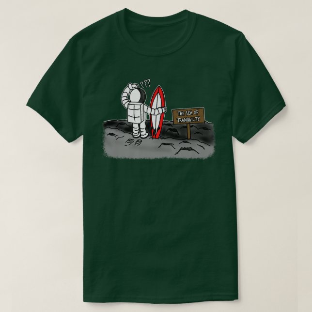 Camiseta Astronauta Surge O Mar Da Lua De Tranquilidade Sur (Frente do Design)