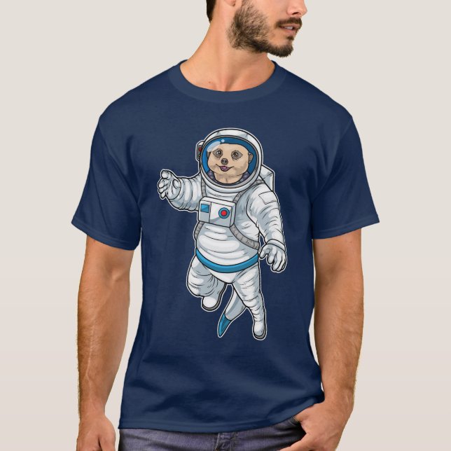 Camiseta Astronauta Suricata Espaço (Frente)