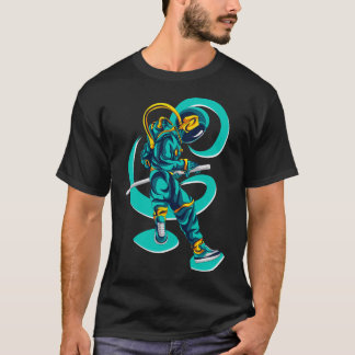 Camiseta Astronauta Sword Combatendo Espaço Astronauta do S