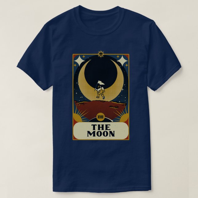 Camiseta Astronauta Tarot Moon por Tobe Fonseca (Frente do Design)