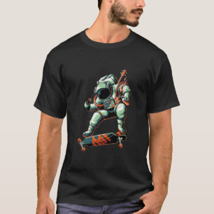 Camiseta Astronauta Tee Moon Stars Skate Violão