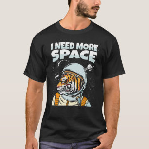 Camiseta Astronauta Tiger Animal Grande Vida Selvagem De Ga