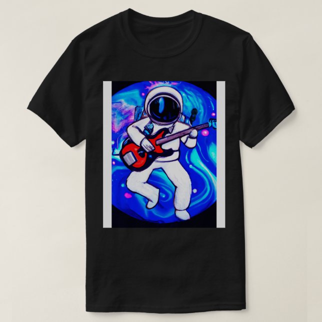 Camiseta Astronauta toca violão (Frente do Design)