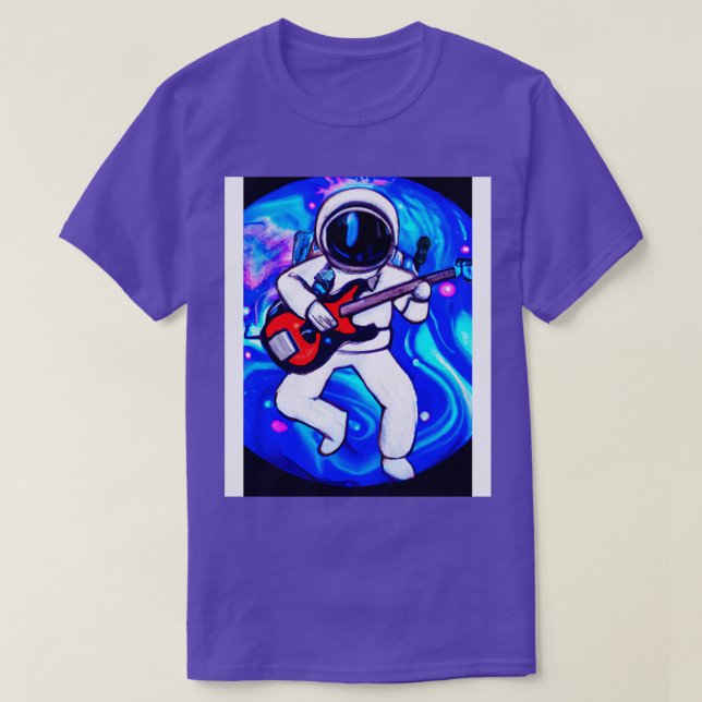 Camiseta Astronauta toca violão (Frente do Design)