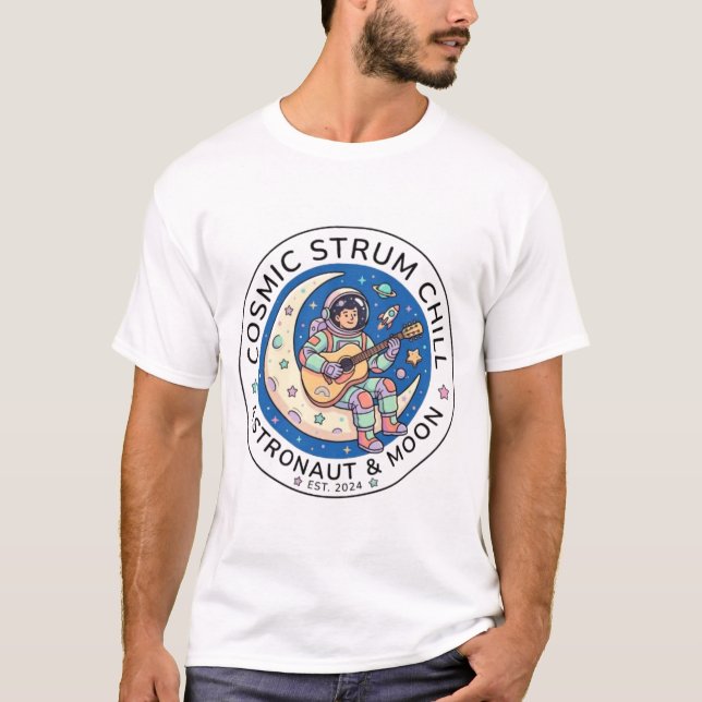 Camiseta Astronauta Tocando Violão (Frente)