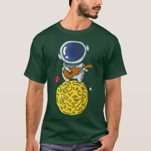 Camiseta Astronauta Tocando Violão Engraçado Marinho Bonito