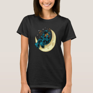 Camiseta Astronauta Tocando Violinos Na Lua Cosmonautas E