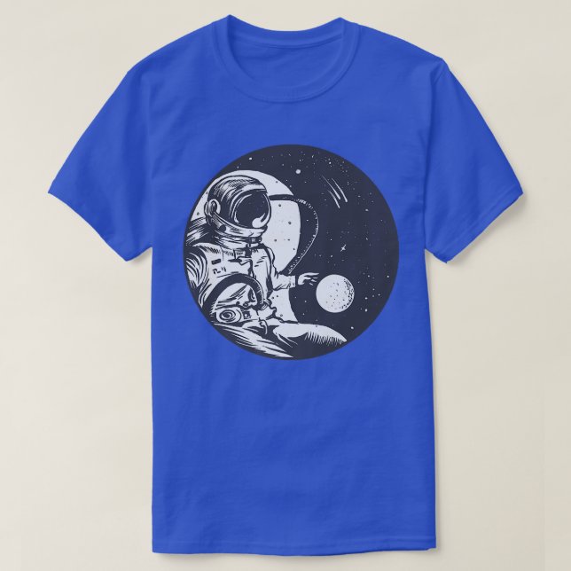 Camiseta Astronauta Universe Galay Ying Yang (Frente do Design)