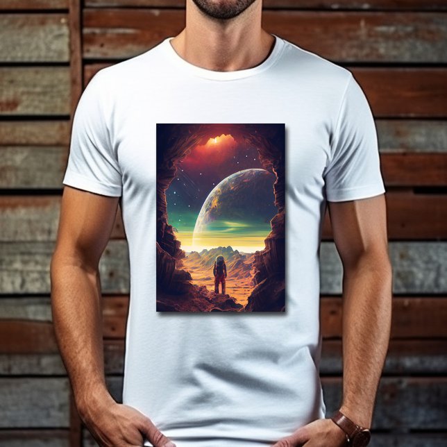 Camiseta Astronauta Viagem Espaço Exterior Lua Terra (Criador carregado)