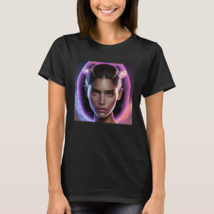 Camiseta Astronauta Viagem Wo do Capacete Espacial Futuríst