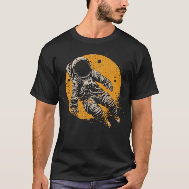 Camiseta Astronauta voando no espaço (Frente)