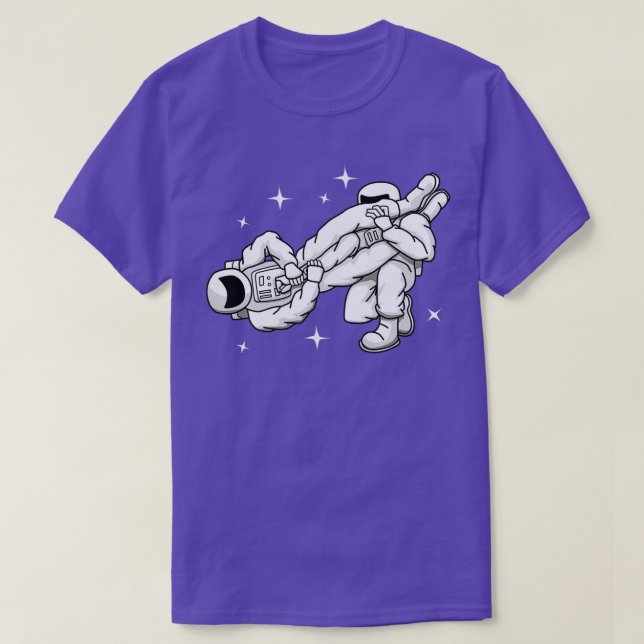 Camiseta Astronauta Weltraum Jiu Jitsu Karate Kampfsport (Frente do Design)