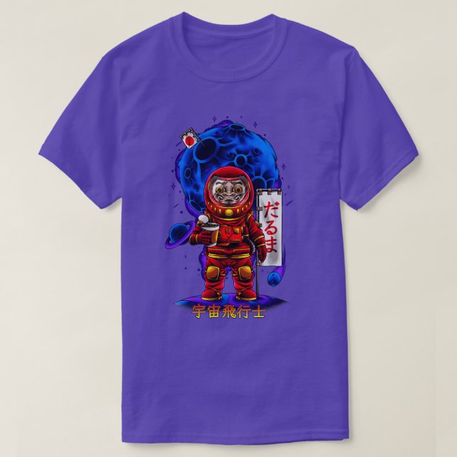 Camiseta astronauta x daruma (Frente do Design)