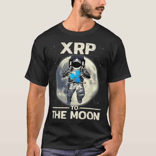 Camiseta Astronauta Xrp Ripple Para A Criptomoeda Xrp Da Lu (Frente)