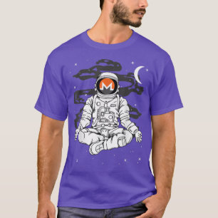 Camiseta Astronauta Yoga Monero XMR Moedas Para A Cripto Da