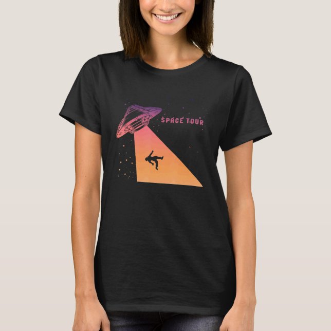 Camiseta Astronautas de UFO de Saucer Voadores são Aliens 1 (Frente)