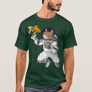 Camiseta Astronautas do Gato O espaço cosmonauta fantasia a