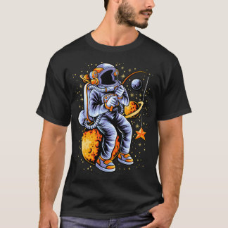 Camiseta Astronautas Engraçados A Pescar No Espaço