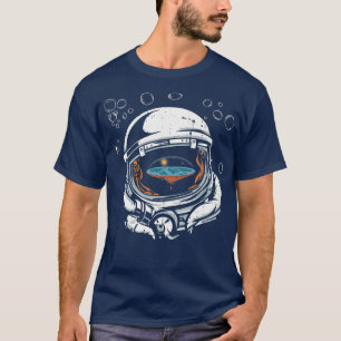 Camiseta Astronautas Engraçados Com Bolhas De Ar, Conspiraç