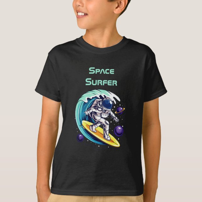 Camiseta Astronautas Engraçados Navegando no Espaço (Frente)