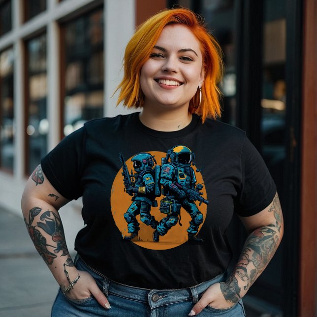 Camiseta Astronautas Espaciais Retro - Galáxia Combatendo S (This shirt is comfortable enough for everyday wear!)