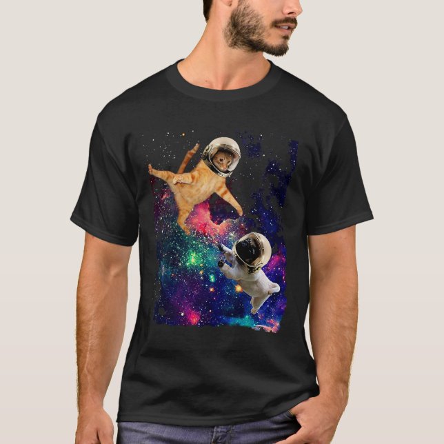 Camiseta Astronautas Gato e Pug (Frente)