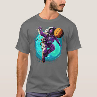 Camiseta Astronautas jogando basquete