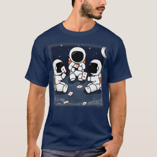 Camiseta Astronautas Jogando No Espaço 1