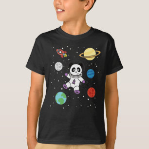 Camiseta Astronautas Pandas Planeta Terra Espaço
