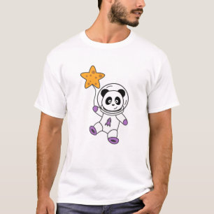 Camiseta Astronautas Pandas Planeta Terra Estrela Espacial