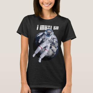 Camiseta Astronautas Vintage Pug Dog Space Spaceman Space P