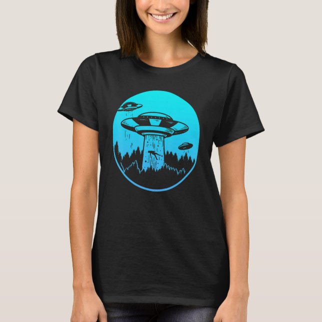 Camiseta Astronautas Voadores De Saucer Ufo São Aliens (Frente)