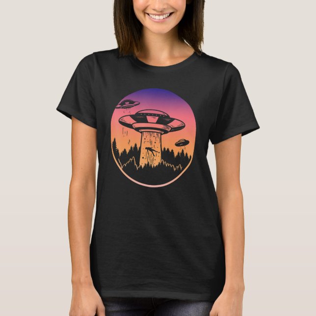 Camiseta Astronautas Voadores De Saucer Ufo São Aliens 5 (Frente)