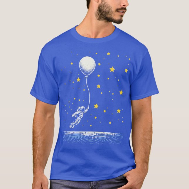 Camiseta Astronautas voando com balões (Frente)