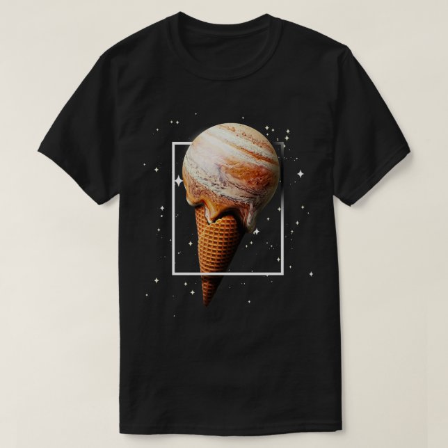 Camiseta Astronomer do planeta Cone, Sorvete Júpiter (Frente do Design)