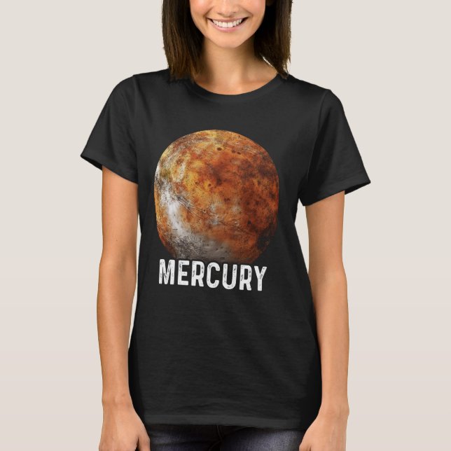 Camiseta Astronomia 2 do Sistema Solar do Planeta Mercúrio (Frente)